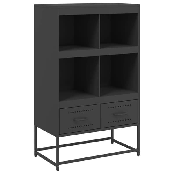 vidaXL skab 68x39x111,5 cm stål sort