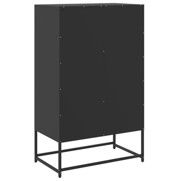 vidaXL skab 68x39x111,5 cm stål sort