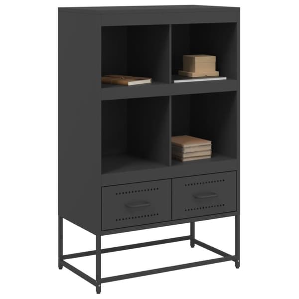 vidaXL skab 68x39x111,5 cm stål sort