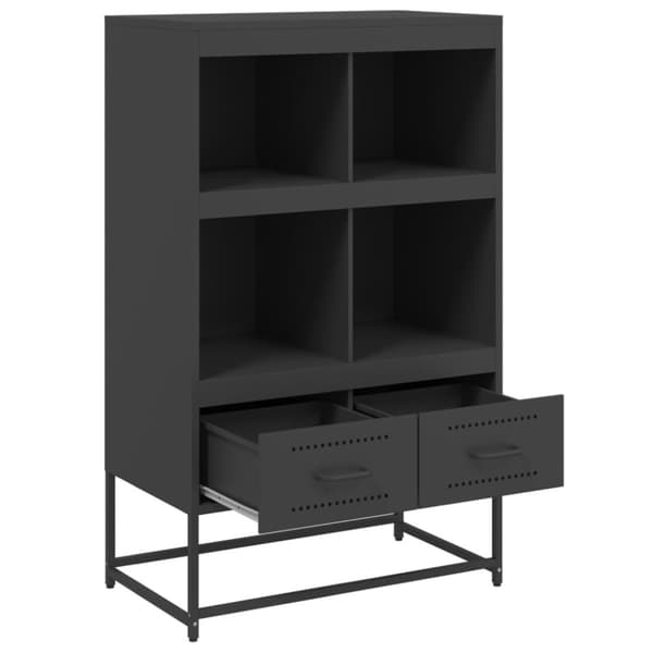 vidaXL skab 68x39x111,5 cm stål sort