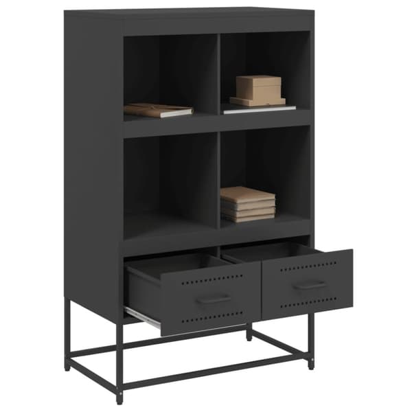 vidaXL skab 68x39x111,5 cm stål sort
