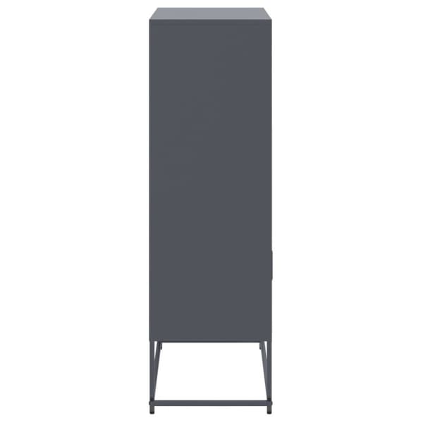 vidaXL Highboard antrasitt 68,5x38,5x123,5 cm stål