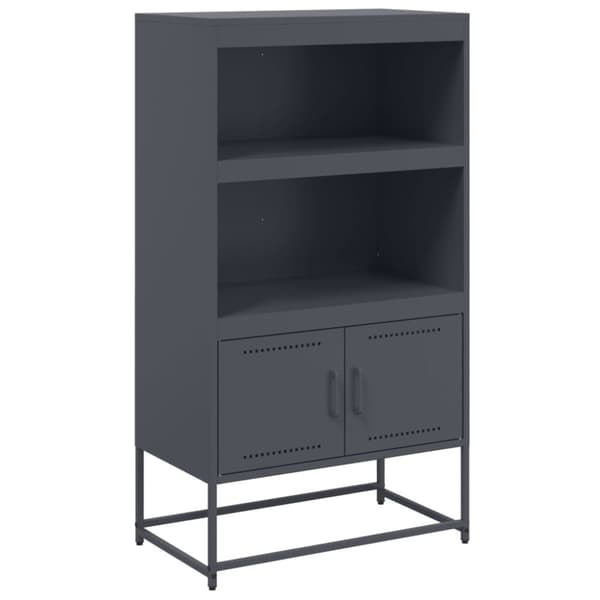 vidaXL Highboard antrasitt 68,5x38,5x123,5 cm stål
