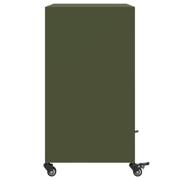 vidaXL Skjenk olivengrønn 68,5x39x72 cm stål