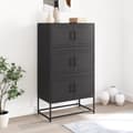 Miniatyrbilde 4 av 11: vidaXL Skjenk svart 68,5x38,5x123,5 cm stål