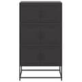 Miniatyrbilde 7 av 11: vidaXL Skjenk svart 68,5x38,5x123,5 cm stål