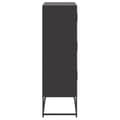 Miniatyrbilde 8 av 11: vidaXL Skjenk svart 68,5x38,5x123,5 cm stål