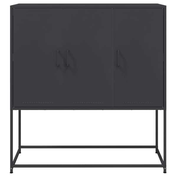 vidaXL Highboard svart 100,5x39x107 cm stål
