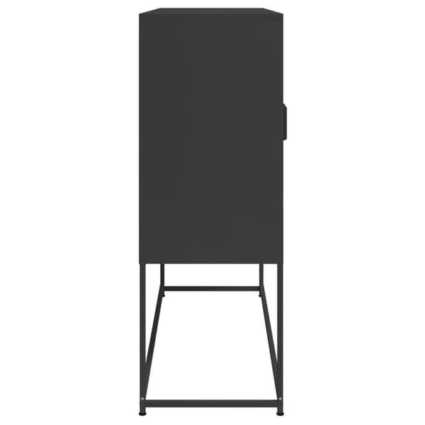 vidaXL Highboard svart 100,5x39x107 cm stål