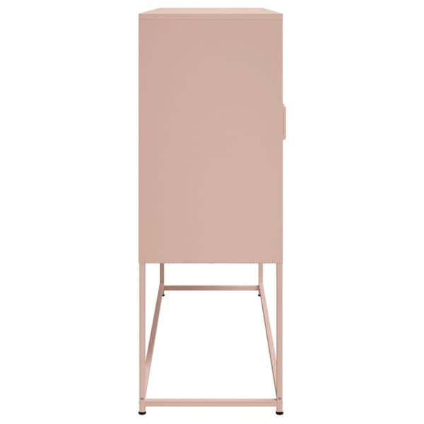 vidaXL Highboard rosa 100,5x39x107 cm stål