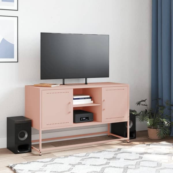 vidaXL Highboard rosa 36x39x123 cm stål