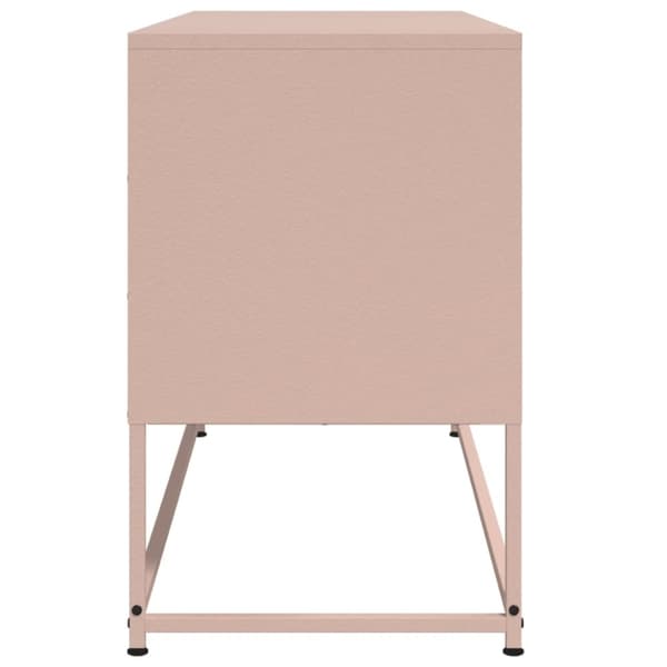 vidaXL Highboard rosa 36x39x123 cm stål