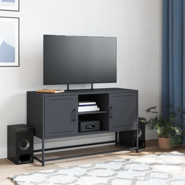 vidaXL Highboard olivengrønn 36x39x123 cm stål