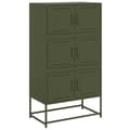 Pikkukuva 3 / 11: vidaXL Senkki oliivinvihreä 68,5x38,5x123,5 cm teräs