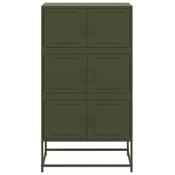 vidaXL Senkki oliivinvihreä 68,5x38,5x123,5 cm teräs