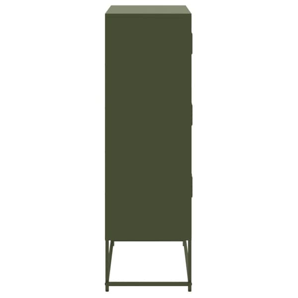 vidaXL Senkki oliivinvihreä 68,5x38,5x123,5 cm teräs
