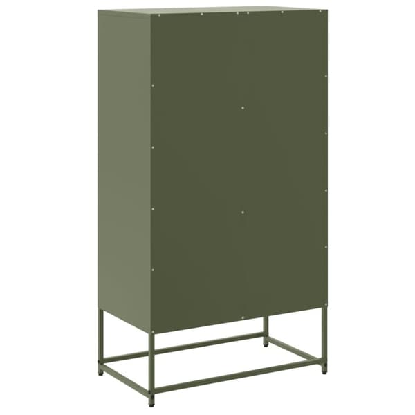 vidaXL Senkki oliivinvihreä 68,5x38,5x123,5 cm teräs