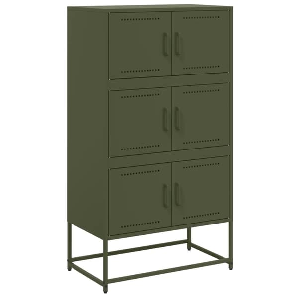 vidaXL Senkki oliivinvihreä 68,5x38,5x123,5 cm teräs