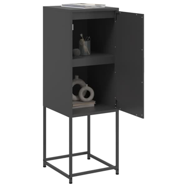 vidaXL højskab 36x39x107 cm stål sort