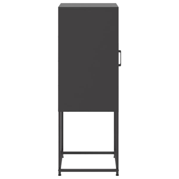 vidaXL højskab 36x39x107 cm stål sort