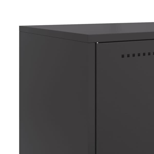 vidaXL Senkki musta 68,5x38,5x123,5 cm teräs