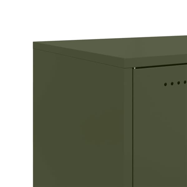 vidaXL skab 68,5x39x72 cm stål olivengrøn