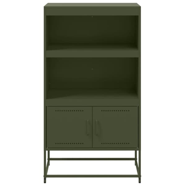 vidaXL skab 68,5x38,5x123,5 cm stål olivengrøn