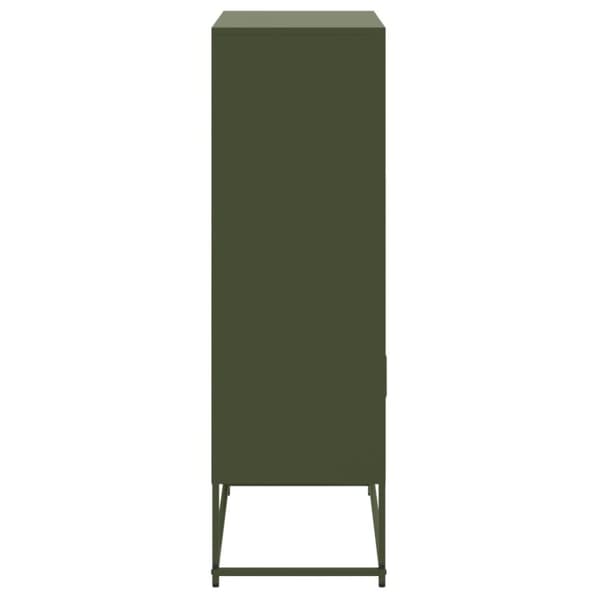 vidaXL skab 68,5x38,5x123,5 cm stål olivengrøn