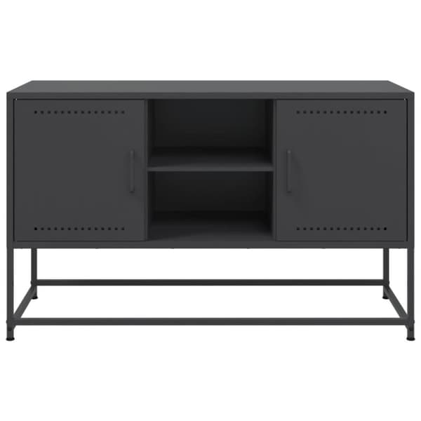 vidaXL Högskåp svart 36x39x123 cm stål