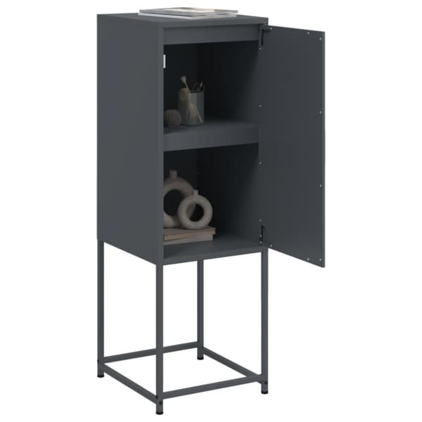vidaXL Highboard antrasitt 36x39x107 cm stål