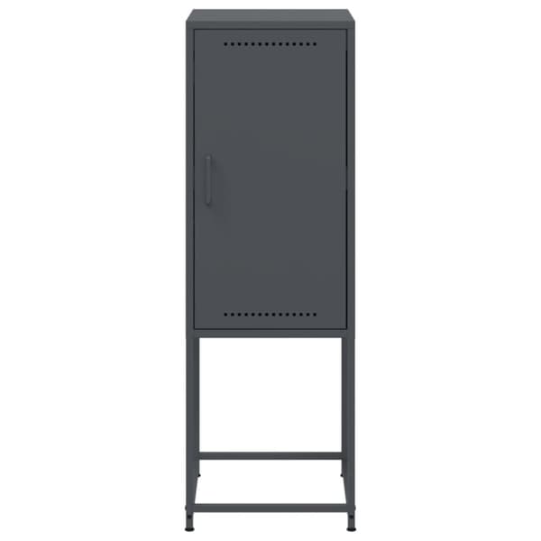 vidaXL Highboard antrasitt 36x39x107 cm stål