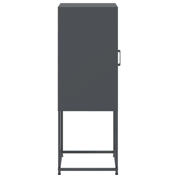 vidaXL Highboard antrasitt 36x39x107 cm stål