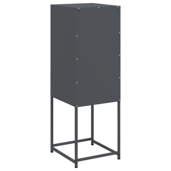 vidaXL Highboard antrasitt 36x39x107 cm stål