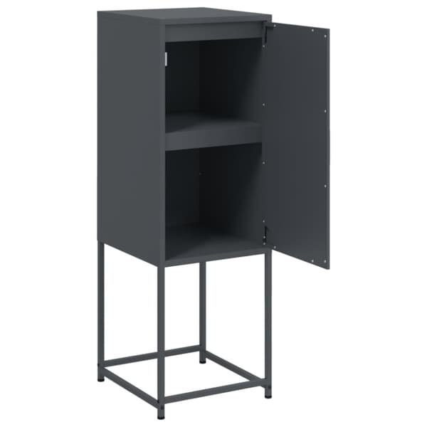 vidaXL Highboard antrasitt 36x39x107 cm stål
