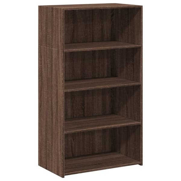 vidaXL Högskåp brun ek 70x41x124 cm konstruerat trä