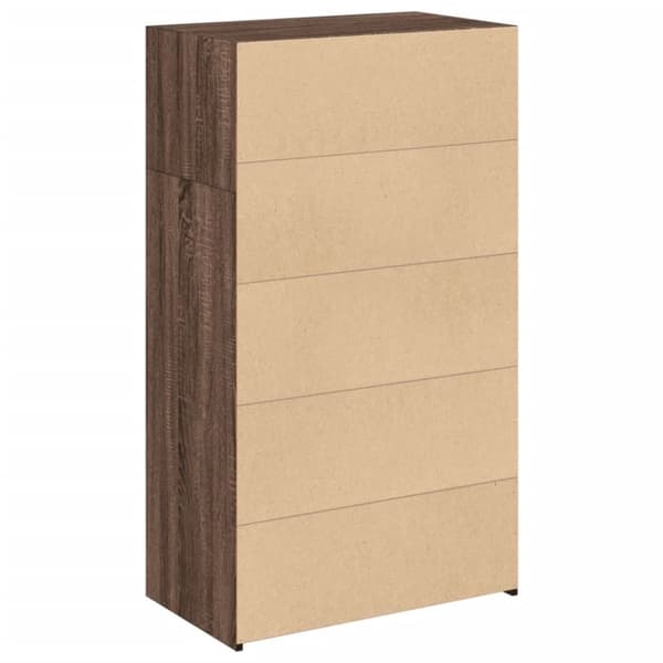 vidaXL Högskåp brun ek 70x41x124 cm konstruerat trä