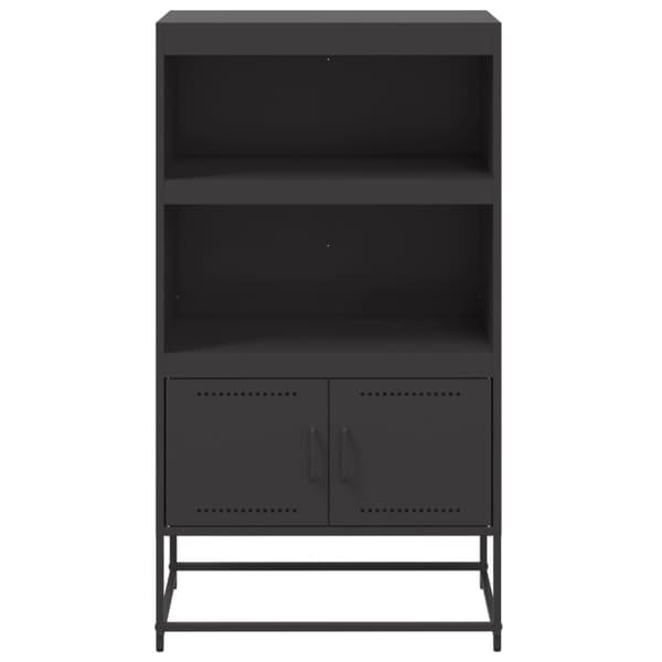 vidaXL Högskåp svart 68,5x38,5x123,5 cm ståls