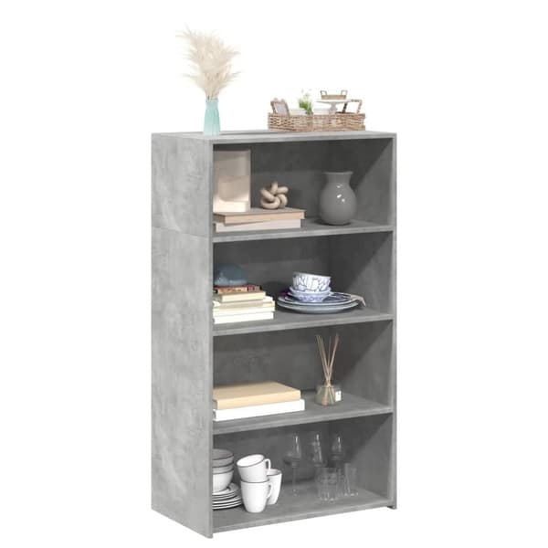 vidaXL Hylle betonggrå 70x41x124 cm konstruert tre