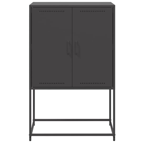 vidaXL Highboard svart 68,5x38,5x107 cm stål