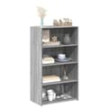 Miniatyrbilde 4 av 11: vidaXL Hylle grå sonoma 70x41x124 cm konstruert tre