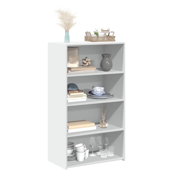 vidaXL Hylle hvit 70x41x124 cm konstruert tre