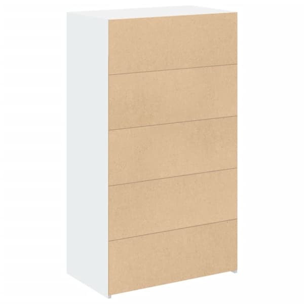 vidaXL Hylle hvit 70x41x124 cm konstruert tre