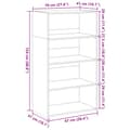 Miniatyrbillede 10 af 11: vidaXL reol 70x41x124 cm konstrueret træ røget egetræsfarve