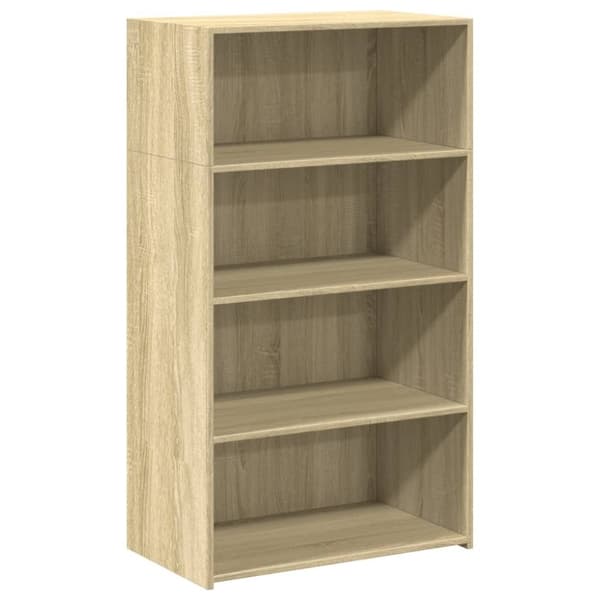 vidaXL reol 70x41x124 cm konstrueret træ sonoma-eg