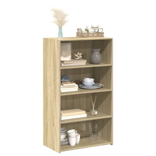 vidaXL reol 70x41x124 cm konstrueret træ sonoma-eg