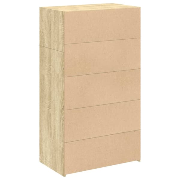 vidaXL reol 70x41x124 cm konstrueret træ sonoma-eg