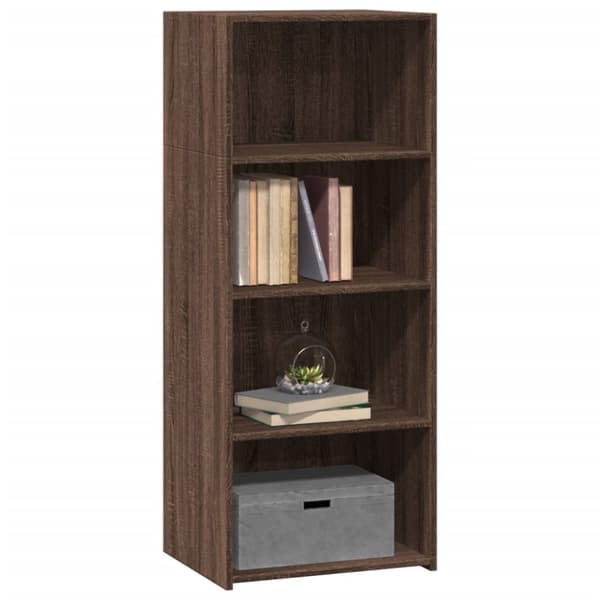 vidaXL reol 50x41x124 cm konstrueret træ brun egetræsfarve