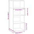 Miniatyrbillede 10 af 11: vidaXL reol 50x41x124 cm konstrueret træ brun egetræsfarve