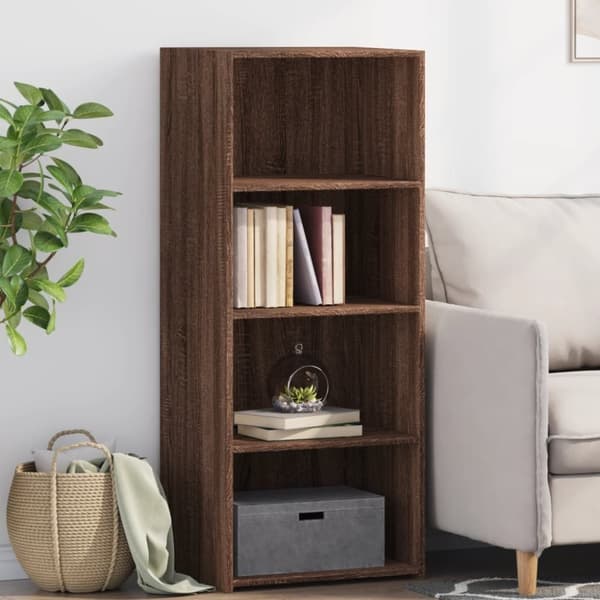 vidaXL reol 50x41x124 cm konstrueret træ brun egetræsfarve