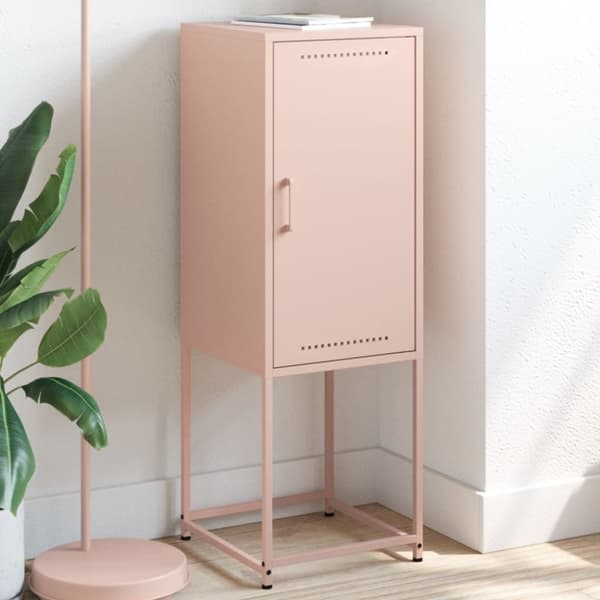 vidaXL Kaappi pinkki 36x39x107 cm teräs
